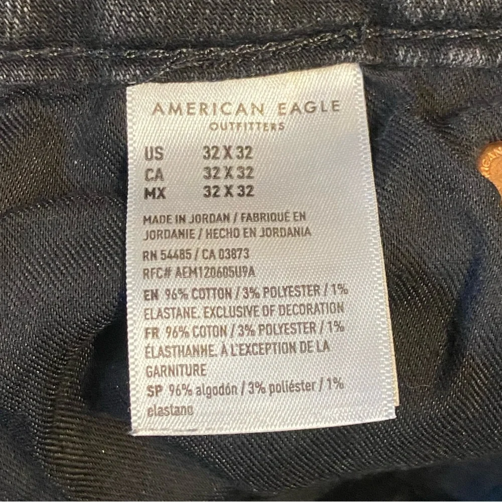 AMERICAN EAGLE Airflex+ Slim Fit Jeans Black Mens 32x32 Stretch Denim